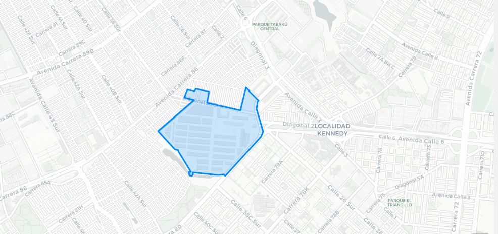 Mapa-Corabastos Información Barrio Corabastos en Bogotá